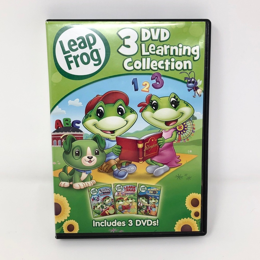 LeapFrog 3 DVD Collection Amazing Alphabet Storybook Factory Numbers Ahoy